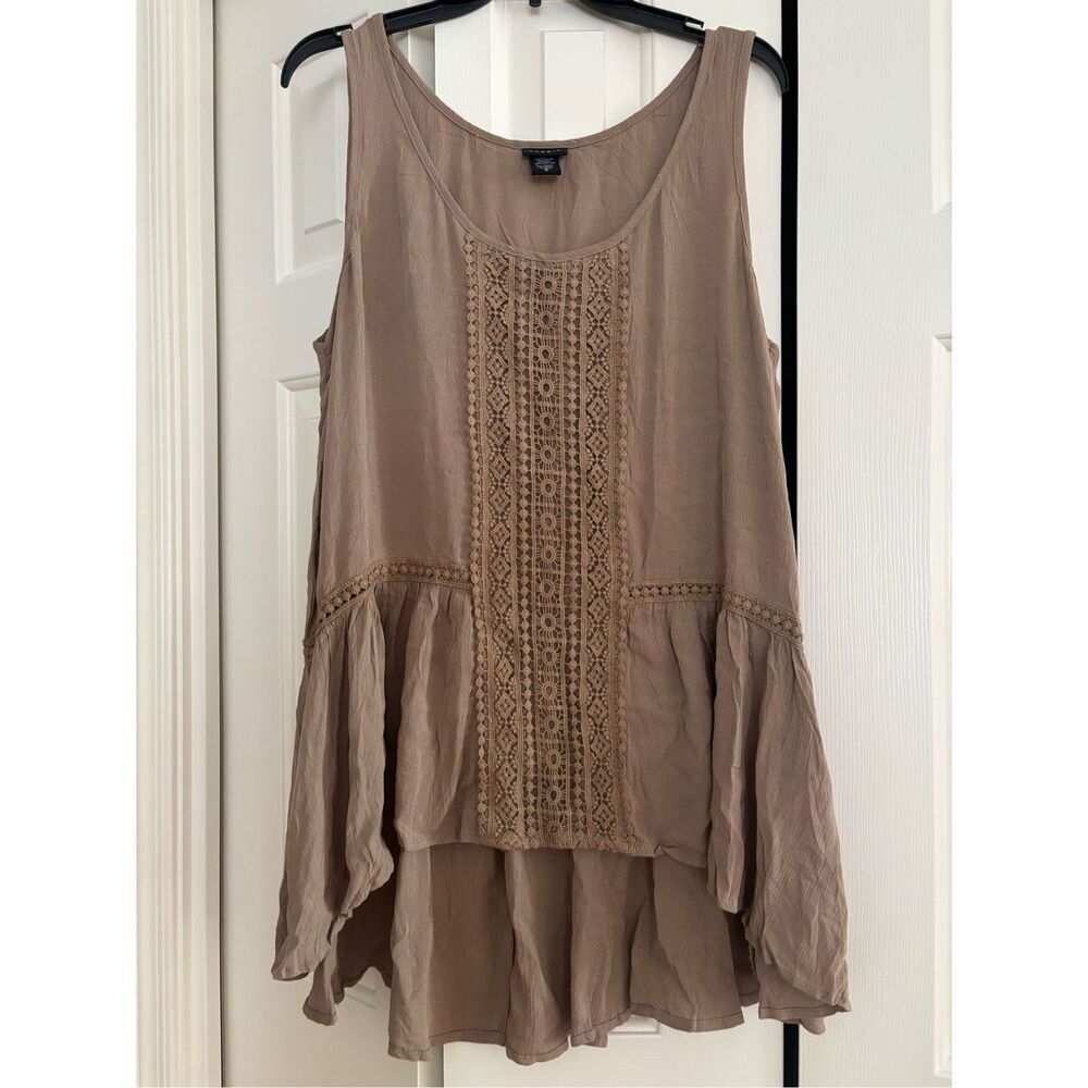 Torrid Hi-Low Tank with Crochet Detail